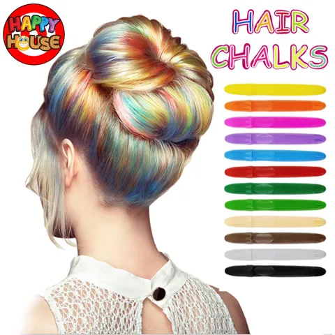 ชอล์ก เปลี่ยนสีผม ชั่วคราว Hair Chalks : ขาว
