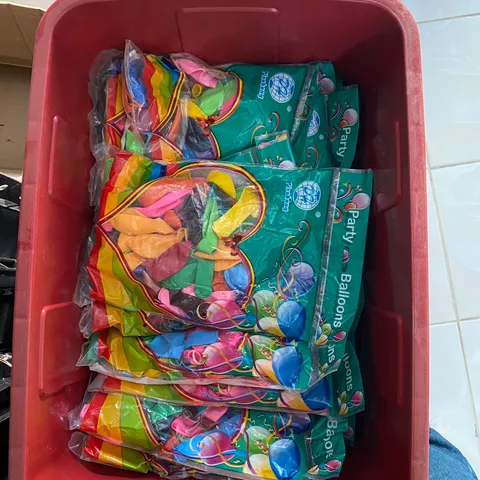 ลูกโป่งเคลือบด้าน 10 นิ้ว หนา 2.2 กรัม แพ็ค 100 ชิ้น  คละสี