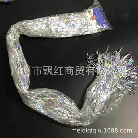 พู่ฟอยล์ ม่านฟอยล์ ตกแต่งงานปาร์ตี้ 10cm. x 100 cm. แพ็ค 10 ชิ้น สี เงิน