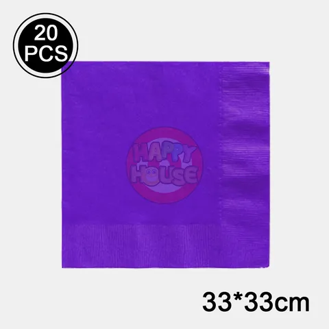 ทิชชู่ 33 x 33 cm. (แพ็ค 20 แผ่น) สีม่วง