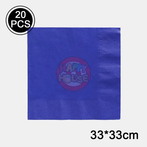 ทิชชู่ 33 x 33 cm. (แพ็ค 20 แผ่น) สีน้ำเงิน