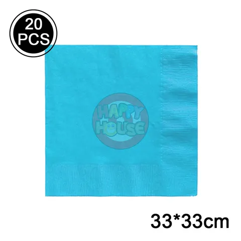 ทิชชู่ 33 x 33 cm. (แพ็ค 20 แผ่น) สีฟ้า