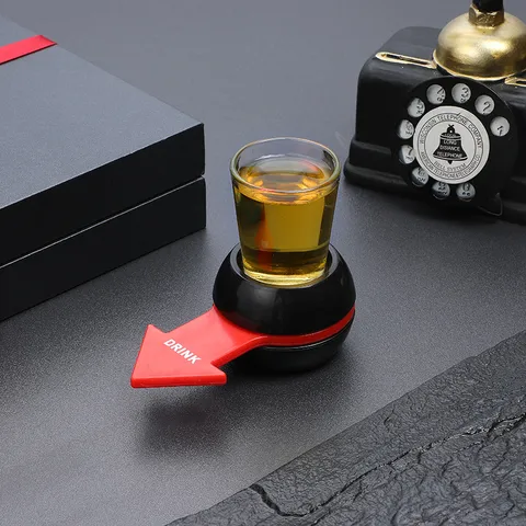 Shot Spinner แก้วซ็อตเสี่ยงทาย A ลูกศร  (สีดำ)