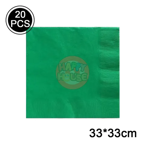  ทิชชู่ 33 x 33 cm. (แพ็ค 20 แผ่น) สีเขียวเข้ม