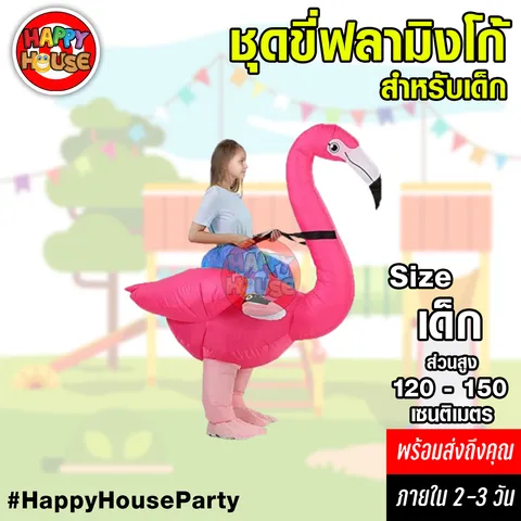 ชุดพองลม นกฟามิงโก้ เด็ก    Children's flamingos