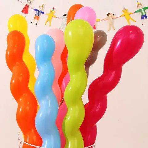 ลูกโป่งเกลียว ลูกโป่งยาว ยาว 80 cm. หนา 2.5 กรัม 1 ใบ คละสี 