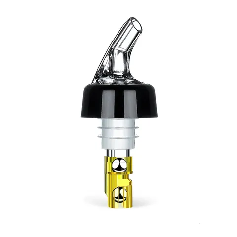 หัวจุกเหล้า 1.5 Oz (45ml.) อะคริลิค สีใส ลูกสูบ สีทอง
