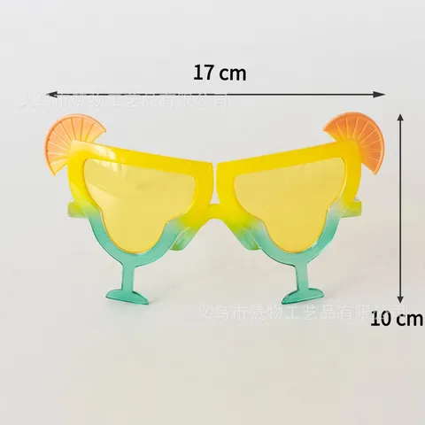 แว่นตาแฟนซี ปาร์ตี้ พลาสติก ลวดลาย Model : 13	Gradient Lemon Cup	