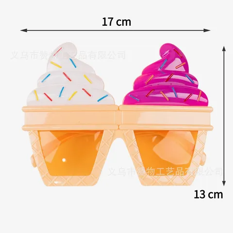 แว่นตาแฟนซี ปาร์ตี้ พลาสติก ลวดลาย Model : 37	Double color ice cream		