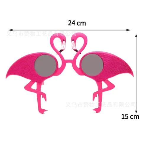 แว่นตาแฟนซี ปาร์ตี้ พลาสติก ลวดลาย Model : 39	Flamingo with glitter	