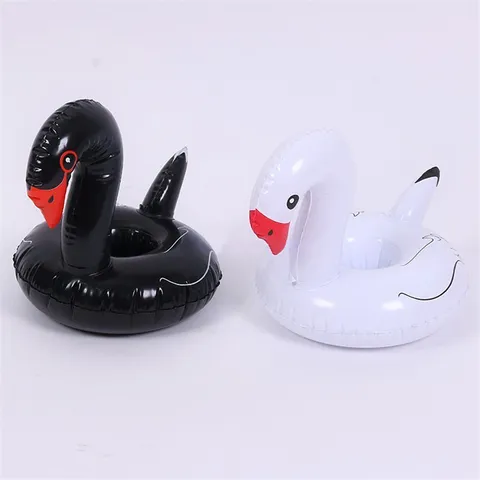 ห่วงยางรองแก้ว แฟนซี Floating Pool Cup ลาย หงส์ ดำ	swan black	Model : 05