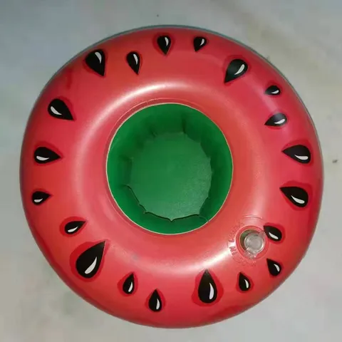 ห่วงยางรองแก้ว แฟนซี Floating Pool Cup ลาย แตงโมกลม	watermelon V.2	Model : 20