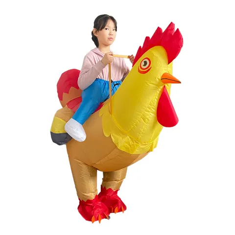 ชุดพองลม ขี่ไก่ขาว เด็กเล็ก (80-120cm height)  Small Colewing Rooster 