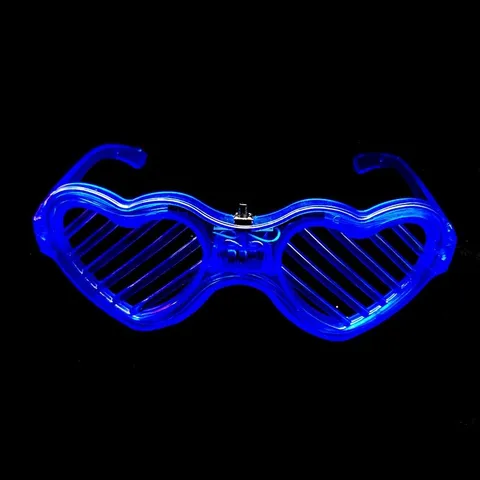 แว่นเรืองแสง LED Luminous glasses หัวใจ สีน้ำเงิน