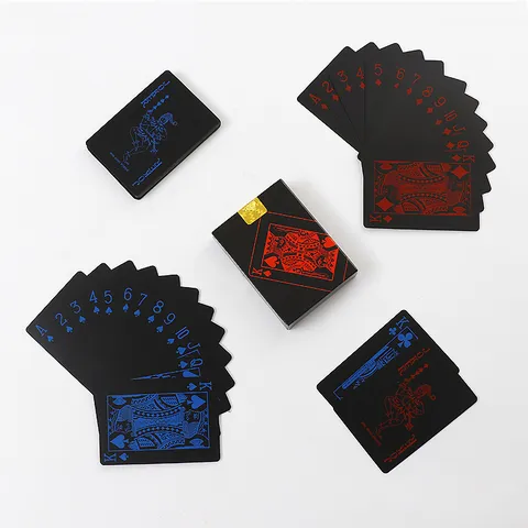 การ์ดเกม สำรับไพ่ Poker RED&BLUE สีแดงน้ำเงิน PVC 