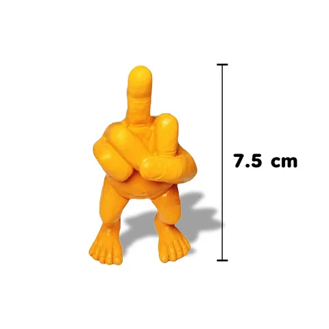 โมเดลนิ้วกลาง เล็ก 7.5 CM สีส้ม