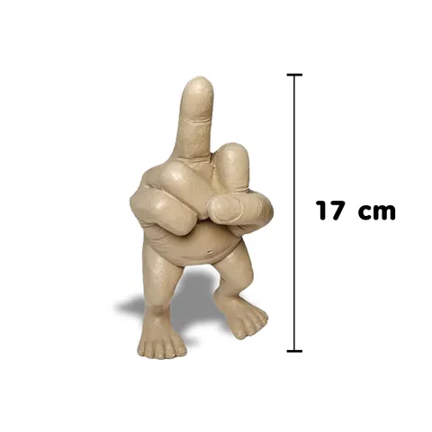 โมเดลนิ้วกลาง ใหญ่ 17 CM  สีเทา