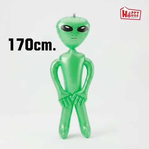 ตุ๊กตายางเอเลี่ยนเป่าลม สีเขียว ตัวใหญ่ 170 cm.