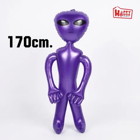 ตุ๊กตายางเอเลี่ยนเป่าลม สีม่วง ตัวใหญ่ 170 cm.