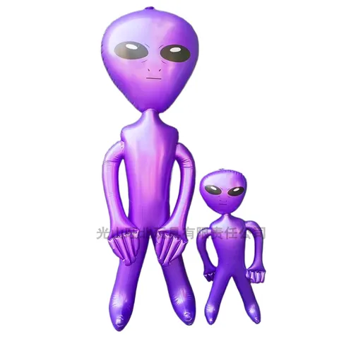 ตุ๊กตายางเอเลี่ยนเป่าลม สีม่วง ตัวใหญ่ 170 cm.